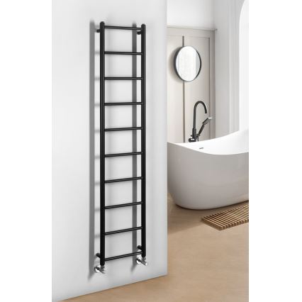 Sapho - Radiatore per bagno DINA 168x35 cm nero opaco