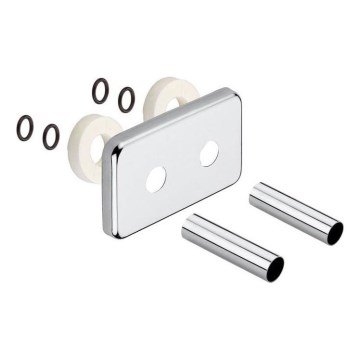 Sapho - Rosetta di copertura per set di collegamento, finitura cromo lucido