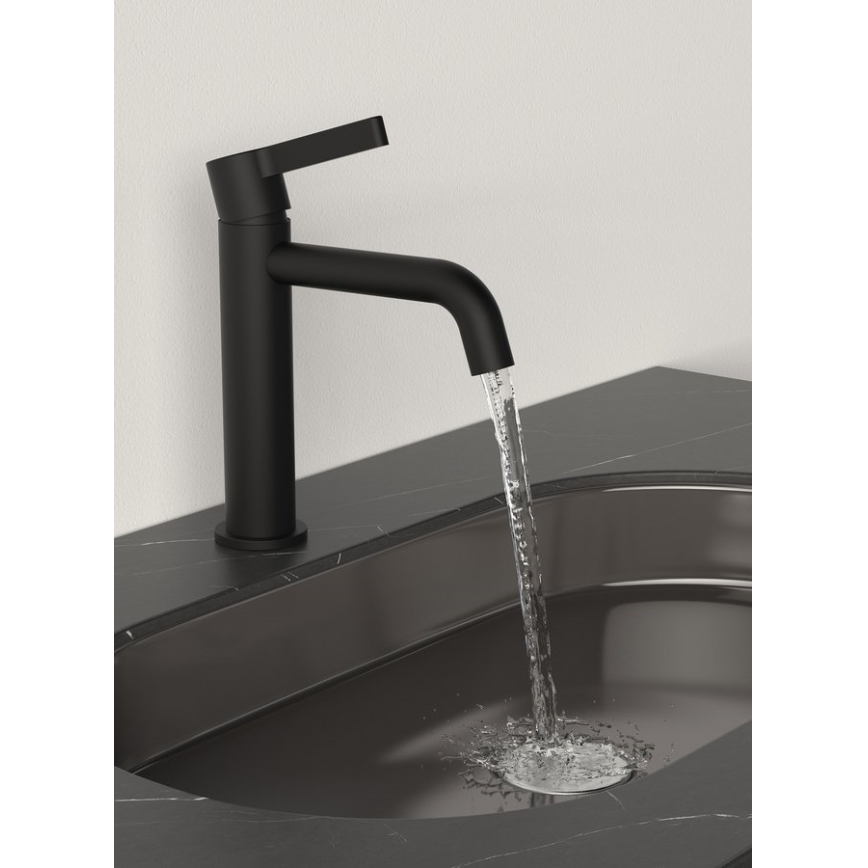 Sapho - Rubinetto del lavandino ICONIC 18,7 cm opaco nero
