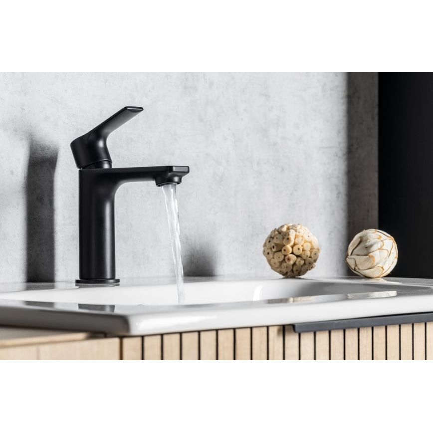 Sapho - Rubinetto del lavandino PAX 16,5 cm opaco nero