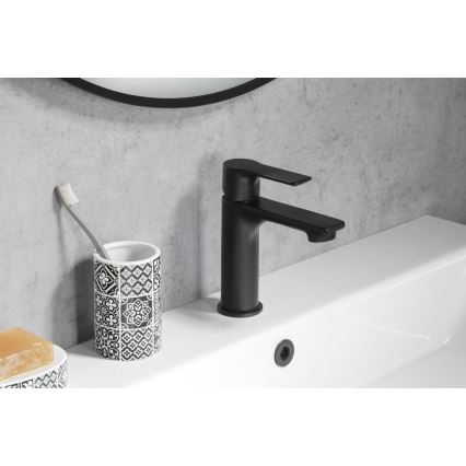 Sapho - Rubinetto del lavandino PAX 16,5 cm opaco nero