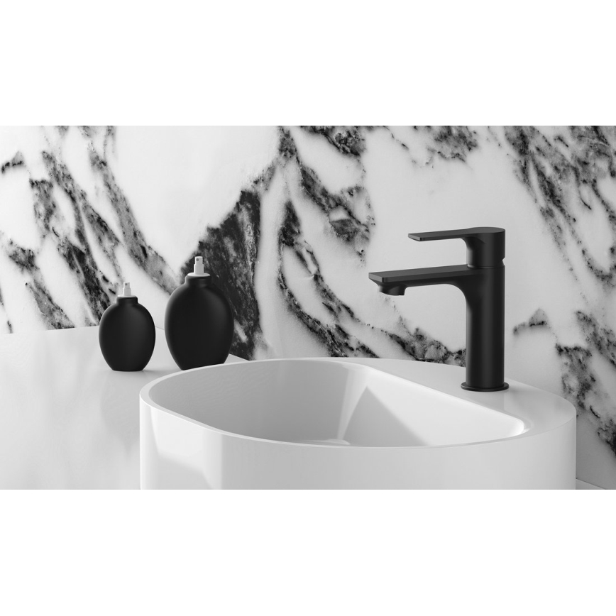 Sapho - Rubinetto del lavandino PAX 16,5 cm opaco nero