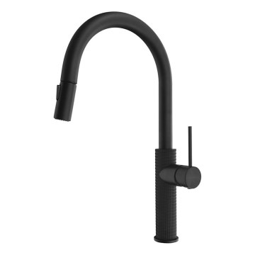 Sapho - Rubinetto lavello con doccetta estraibile FLAWO opaco nero