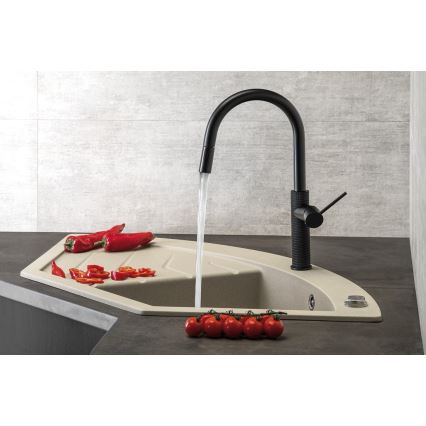 Sapho - Rubinetto lavello con doccetta estraibile FLAWO opaco nero