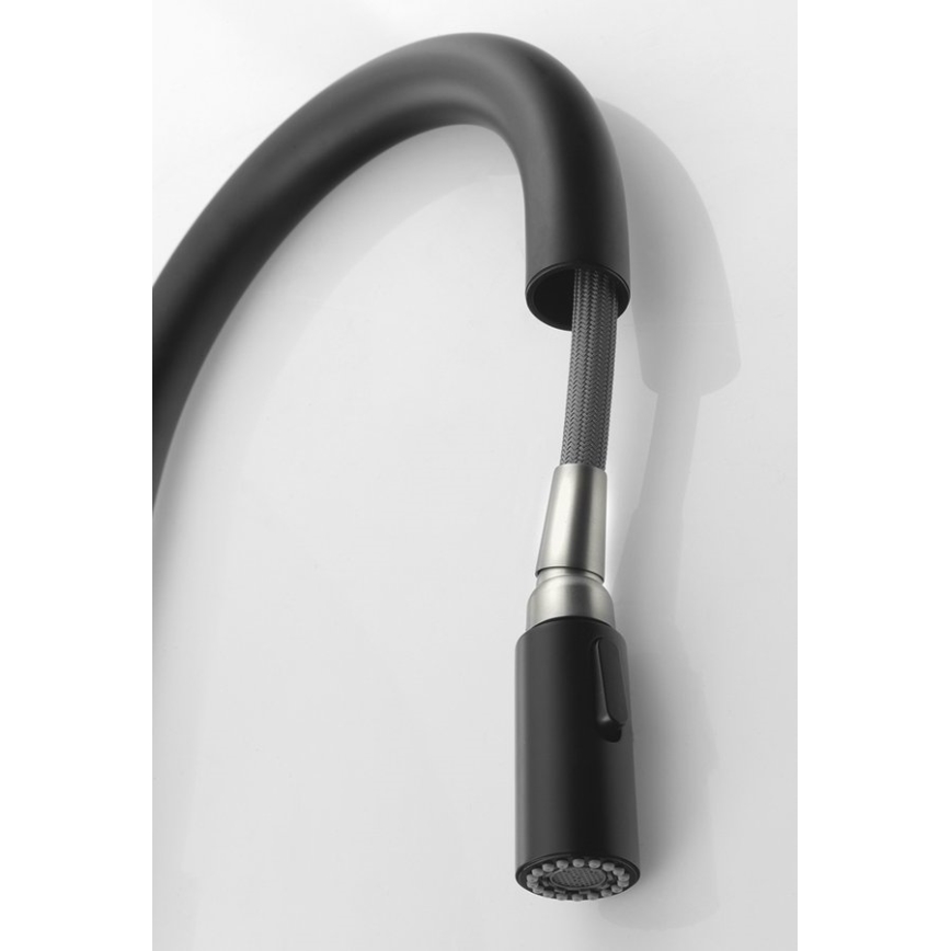 Sapho - Rubinetto lavello con doccetta estraibile FLAWO opaco nero