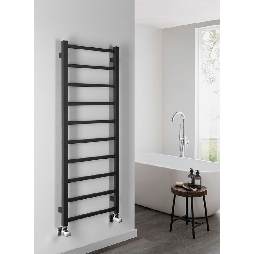 Sapho - Scaldasalviette da bagno METRO DOS 114x40 cm nero opaco