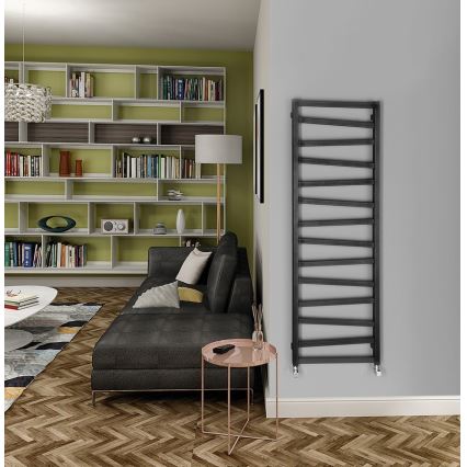 Sapho - Scaldasalviette da bagno ZIG 157x50 cm antracite