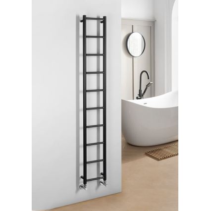 Sapho - Scaldasalviette DINA 168x25 cm nero opaco