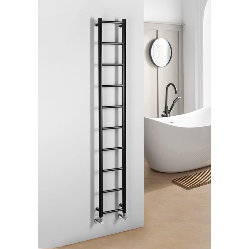 Sapho - Scaldasalviette DINA 168x25 cm nero opaco