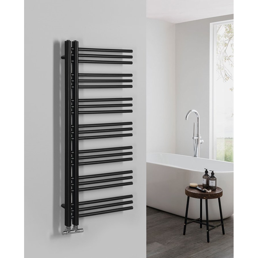 Sapho - Scaldasalviette DORLION 400W/230V 50x120 cm nero opaco