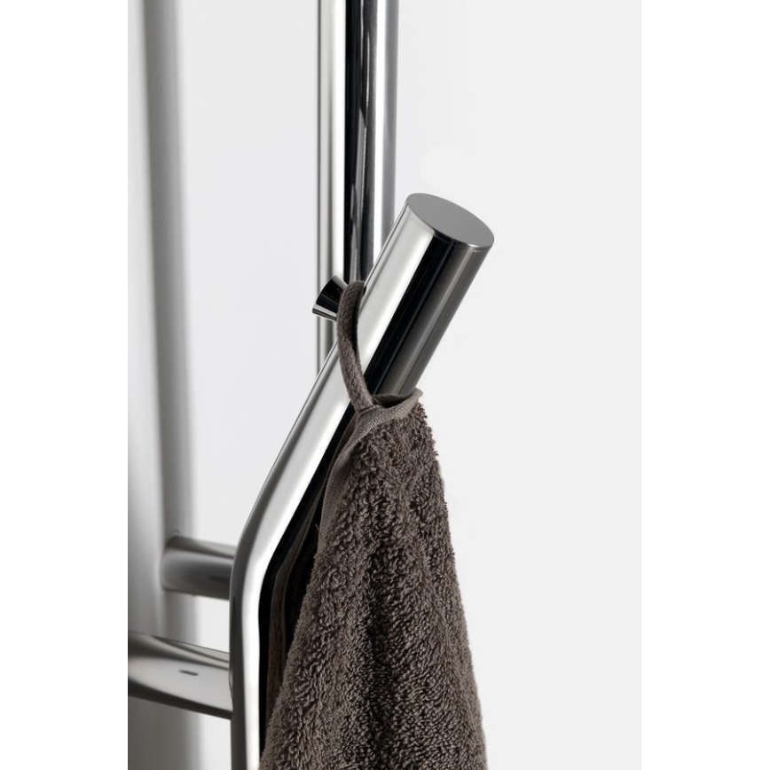 Sapho - Scaldasalviette elettrico con timer DUOPASSO 45W 170x12 cm cromo lucido