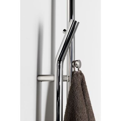Sapho - Scaldasalviette elettrico con timer DUOPASSO 45W 170x12 cm cromo lucido