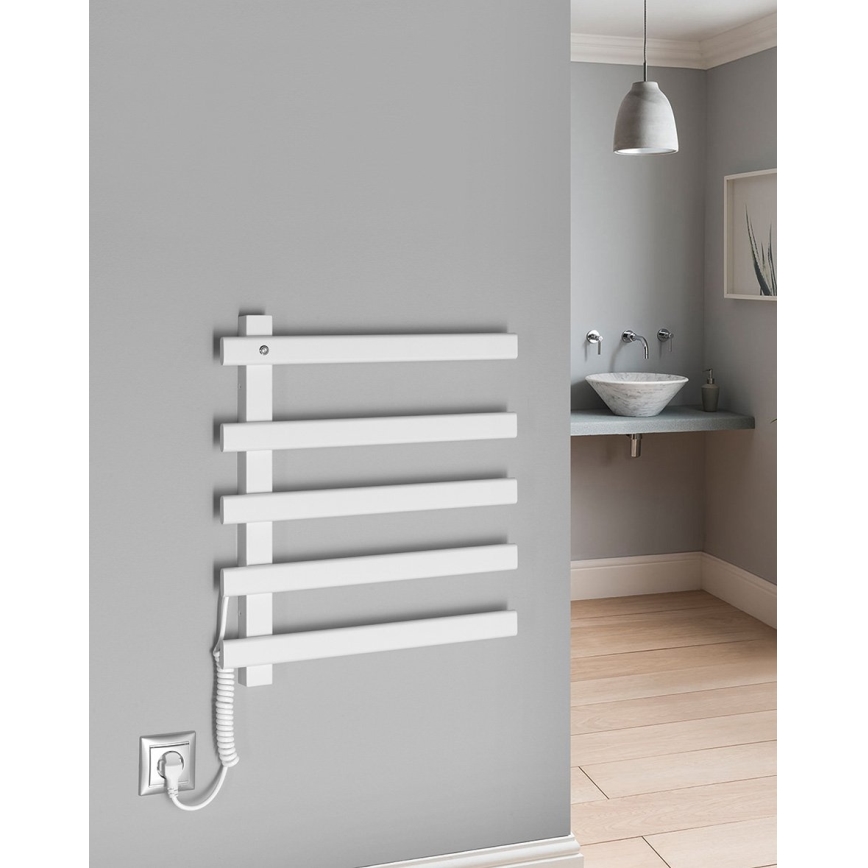 Sapho - Scaldasalviette elettrico ELCOR 63W 52x48 cm bianco opaco