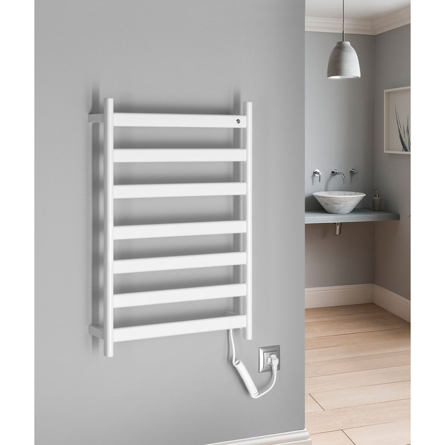 Sapho - Scaldasalviette elettrico ELIAS 105W 73x49 cm bianco opaco