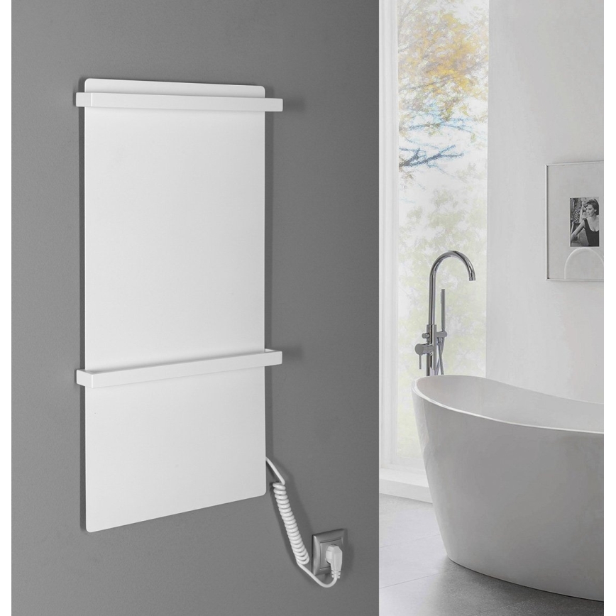 Sapho - Scaldasalviette elettrico ELMIS 120W 80x40 cm bianco opaco