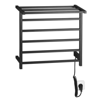 Sapho - Scaldasalviette elettrico ELZOR 60W/230V 47x50 cm nero opaco