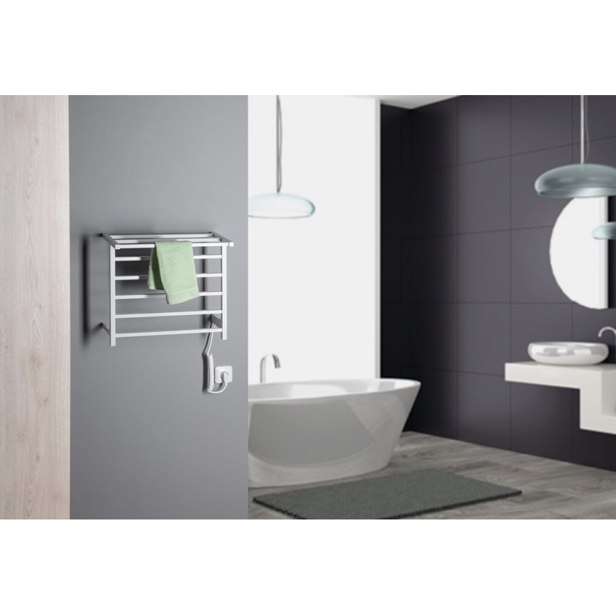 Sapho - Scaldasalviette elettrico ELZOR 60W 47x50 cm bianco opaco