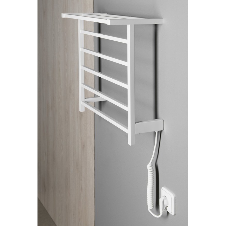 Sapho - Scaldasalviette elettrico ELZOR 60W 47x50 cm bianco opaco