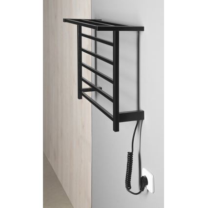 Sapho - Scaldasalviette elettrico ELZOR 60W 47x50 cm nero opaco