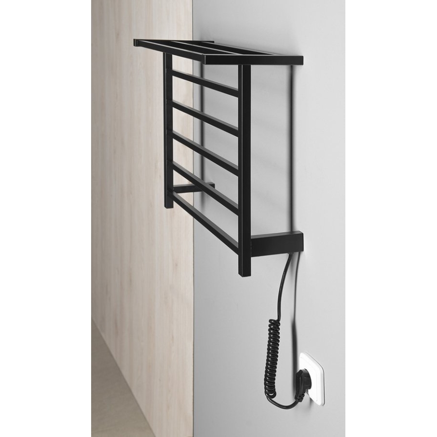 Sapho - Scaldasalviette elettrico ELZOR 60W 47x50 cm nero opaco