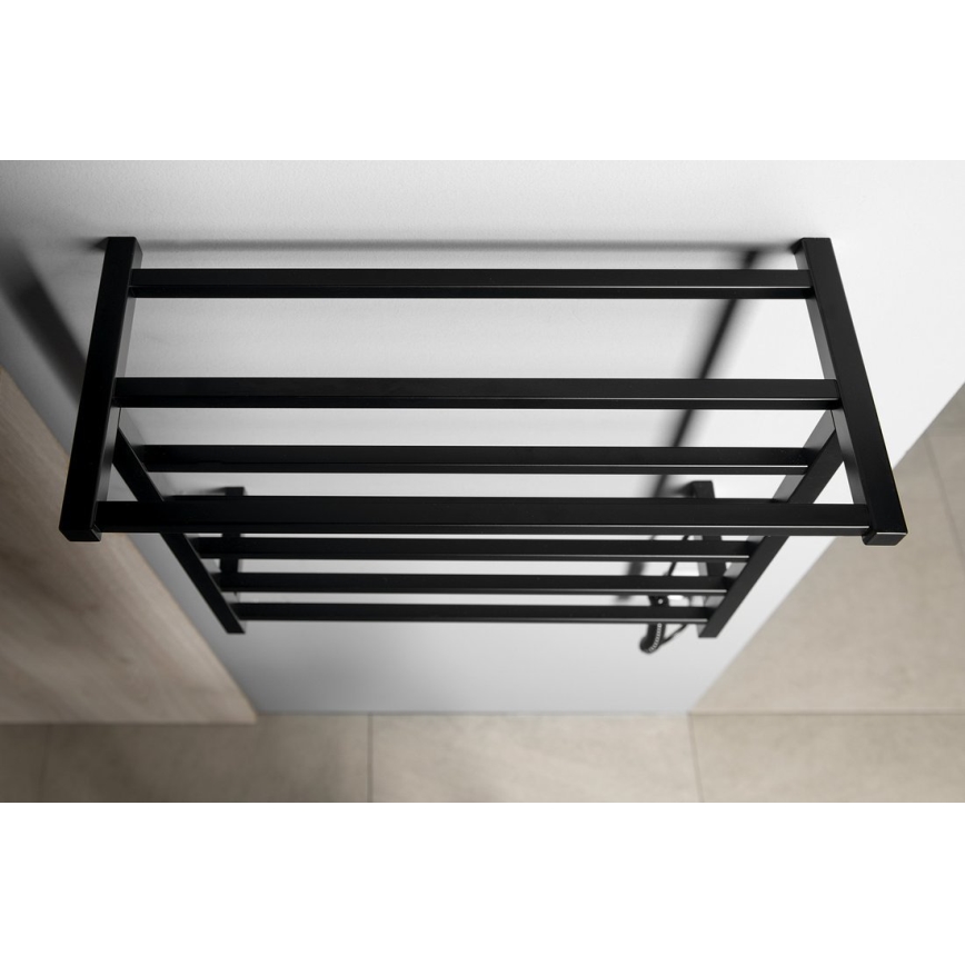 Sapho - Scaldasalviette elettrico ELZOR 60W 47x50 cm nero opaco