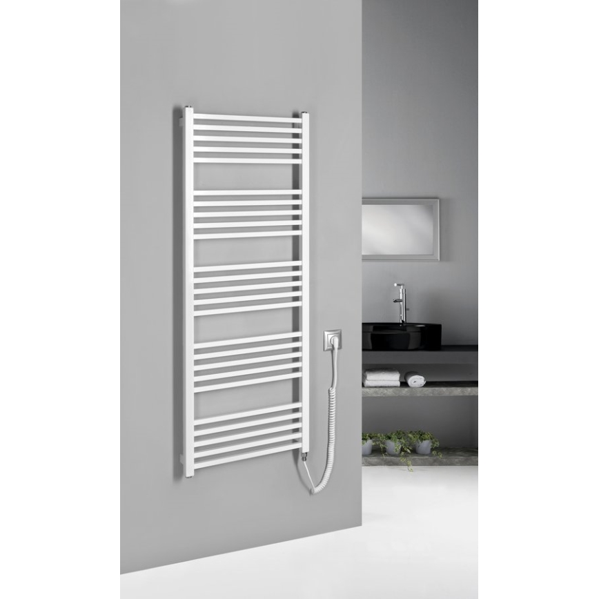 Sapho - Scaldasalviette elettrico METRO-E 500W 134x50 cm bianco