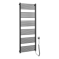 Sapho - Scaldasalviette elettrico METRO-E 800W 162x60 cm nero opaco