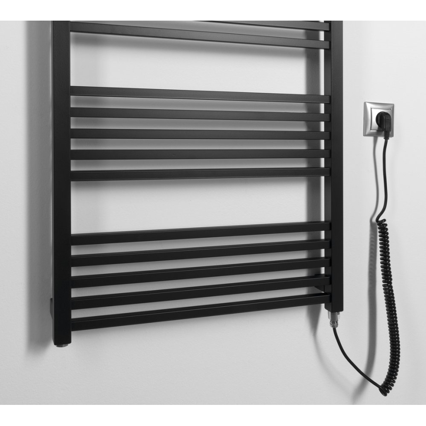 Sapho - Scaldasalviette elettrico METRO-E 800W 162x60 cm nero opaco