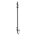 Sapho - Scaldasalviette elettrico PASADOR 30 W 150x15 cm nero opaco