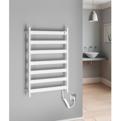 Sapho - Scaldasalviette elettrico per asciugamani ELIAS 105W/230V 49x73 cm bianco opaco