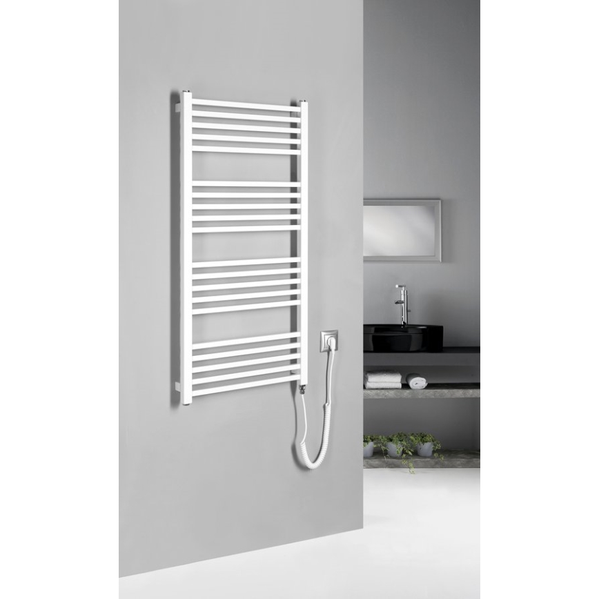 Sapho - Scaldasalviette elettrico per asciugamani METRO-E 400W 106x50 cm bianco