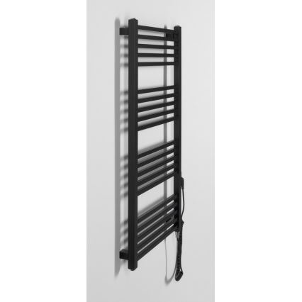 Sapho - Scaldasalviette elettrico per asciugamani METRO-E 400W/230V 50x106 cm nero opaco