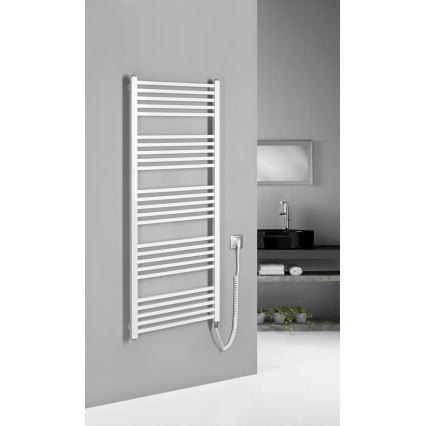 Sapho - Scaldasalviette elettrico per asciugamani METRO-E 500W/230V 50x134 cm bianco