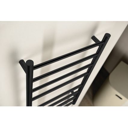 Sapho - Scaldasalviette elettrico REDONDO 130 W, 116x63 cm, nero opaco