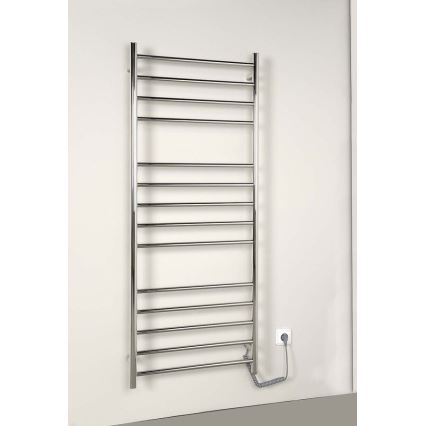 Sapho - Scaldasalviette elettrico REDONDO 130W 116x63 cm cromo lucido