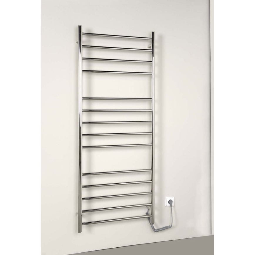 Sapho - Scaldasalviette elettrico REDONDO 130W 116x63 cm cromo lucido