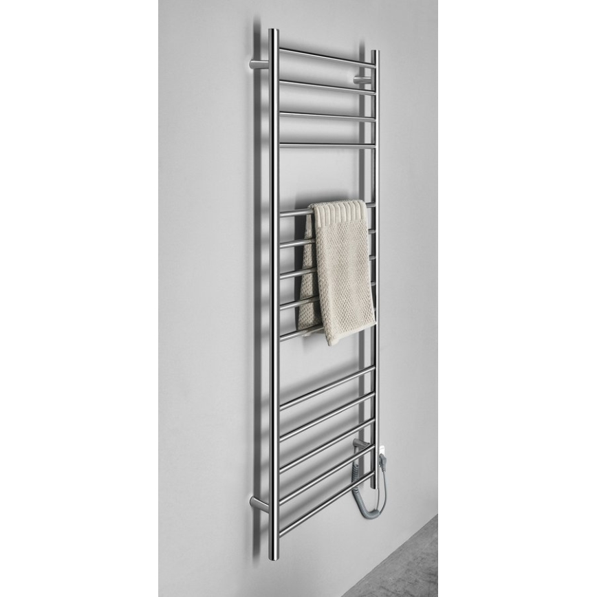 Sapho - Scaldasalviette elettrico REDONDO 130W 150x60 cm cromato lucido rotondo