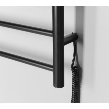 Sapho - Scaldasalviette elettrico REDONDO 130W/230V 63x116 cm nero opaco