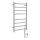 Sapho - Scaldasalviette elettrico REDONDO 75W 90x50 cm cromato lucido rotondo