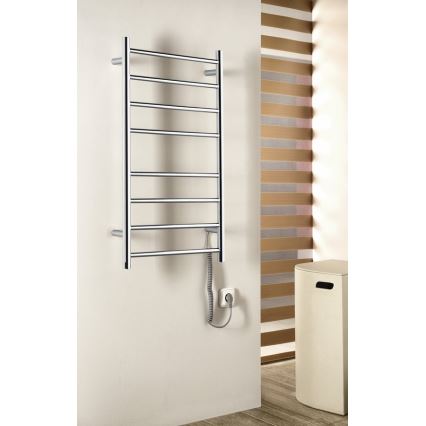 Sapho - Scaldasalviette elettrico REDONDO 75W 90x50 cm cromato lucido rotondo