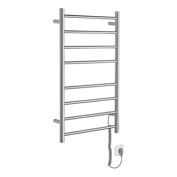 Sapho - Scaldasalviette elettrico REDONDO 75W 90x50 cm, cromo lucido, rotondo