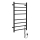 Sapho - Scaldasalviette elettrico REDONDO 75W 90x50 cm nero opaco
