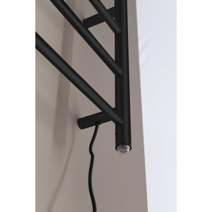 Sapho - Scaldasalviette elettrico REDONDO 75W 90x50 cm nero opaco