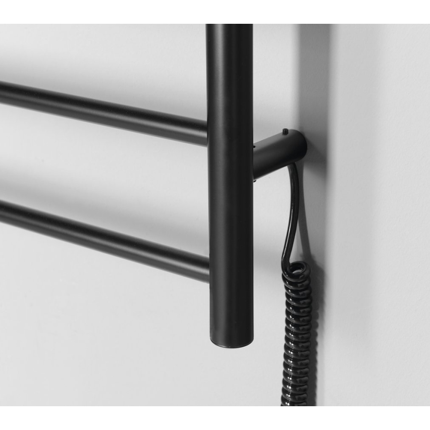 Sapho - Scaldasalviette elettrico REDONDO 75W 90x50 cm nero opaco