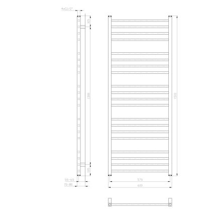 Sapho - Scaldasalviette METRO 60x151x60 cm bianco