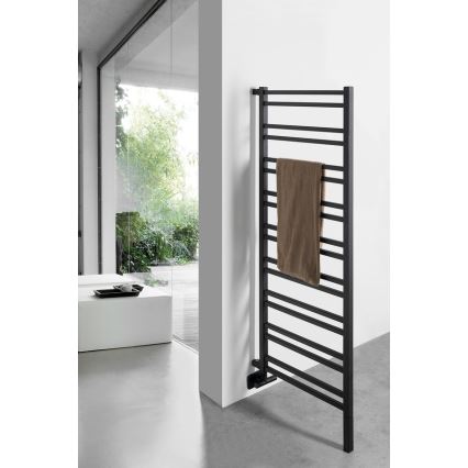 Sapho - Scaldasalviette METRO SPACE 525W 55x143 cm nero opaco