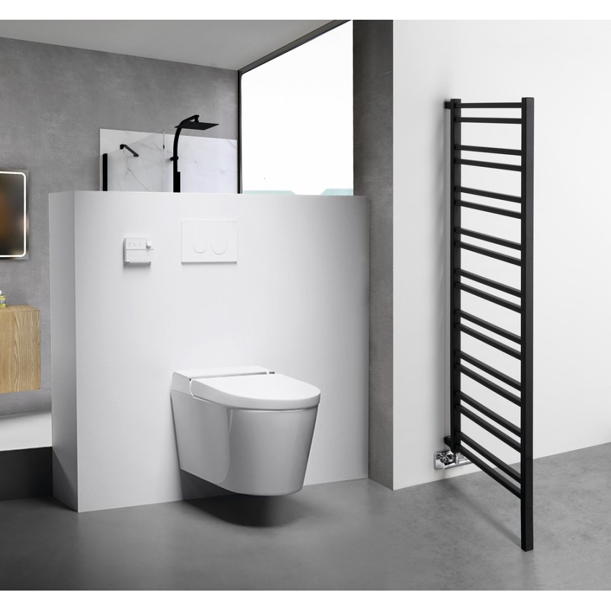 Sapho - Scaldasalviette METRO SPACE 525W 55x143 cm nero opaco
