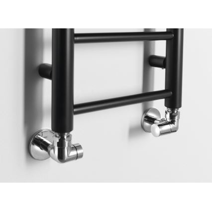 Sapho - Scaldasalviette per bagno DINA 278W 30x138 cm nero opaco