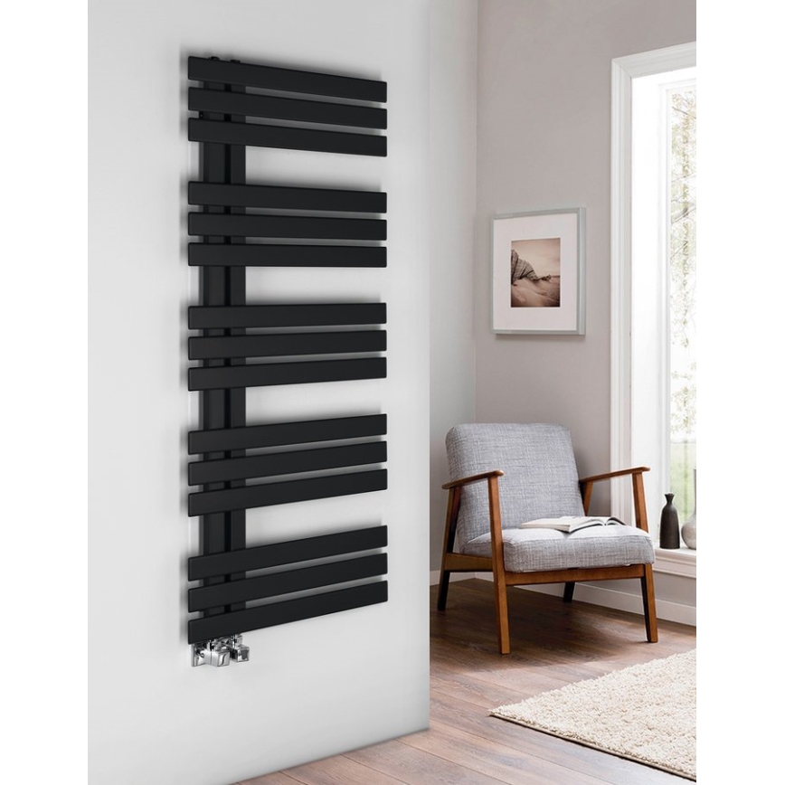 Sapho - Scaldasalviette SILVANA 124x50 cm nero opaco