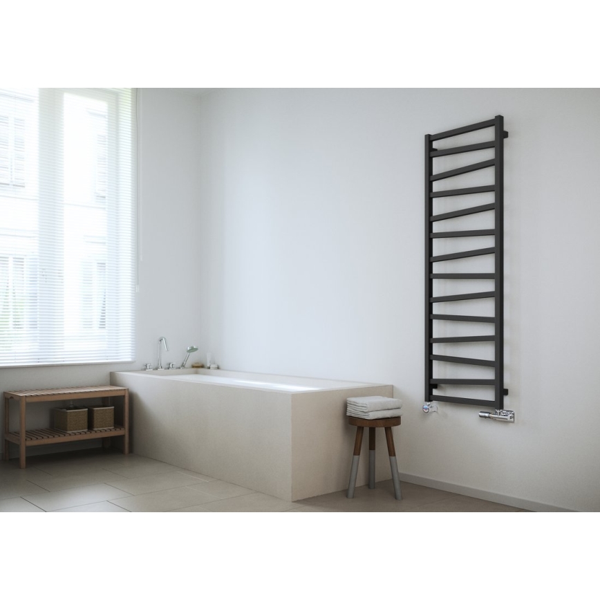 Sapho - Scaldasalviette ZIG 110x50 cm antracite